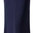 URBAN K Womens Basic Foldable High Waist Regular and Plus Size Maxi Skirts (Medium, Navy)