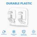 2 x Hooks for Outdoor String Lights, 24 PCS Waterproof Christmas Light Clips Outdoor with Adhesive Strips, No Tools UV-Resistant String Light Hooks for Patio Decor