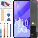 for OnePlus Nord N10 5G Screen Replacement for One Plus Nord N10 5G LCD Display Touch Screen Digitizer Assembly Kit BE2029 BE2028 BE2026 BE2025 BE20299 Black 6.49inch
