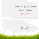 Arrow Sign with Metal H-Stake, 2-Pack Extra-Large Blank Yard Signs (24 x 16), and 4-Pack Arrow Signs (24 x 8), Custom Plastic Sign for Wedding, Birthday, Yard Sale, Open Guidepost
