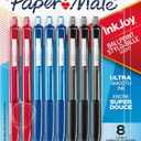 Paper Mate InkJoy 300RT Retractable Ballpoint Pens, Medium Point, Black/Red/Blue Ink, 8 Pack (1945918)