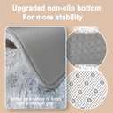 Ultra Soft Runner Rugs with Upgraded Non-Slip Rubber Backing & Thick Memory Sponge, 2x6 Feet Fluffy Shag Throw Area Rug for Bedroom Hallway Living Room Tie-dye Light Grey
