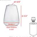 Aspen Creative 23524-60-1, Clear Glass Shade for Lighting Fixture, Pendant, Vanity, Wall Light, Size: 5" D x 6-1/4" H, 5 Inches D X 6.25 Inches H
