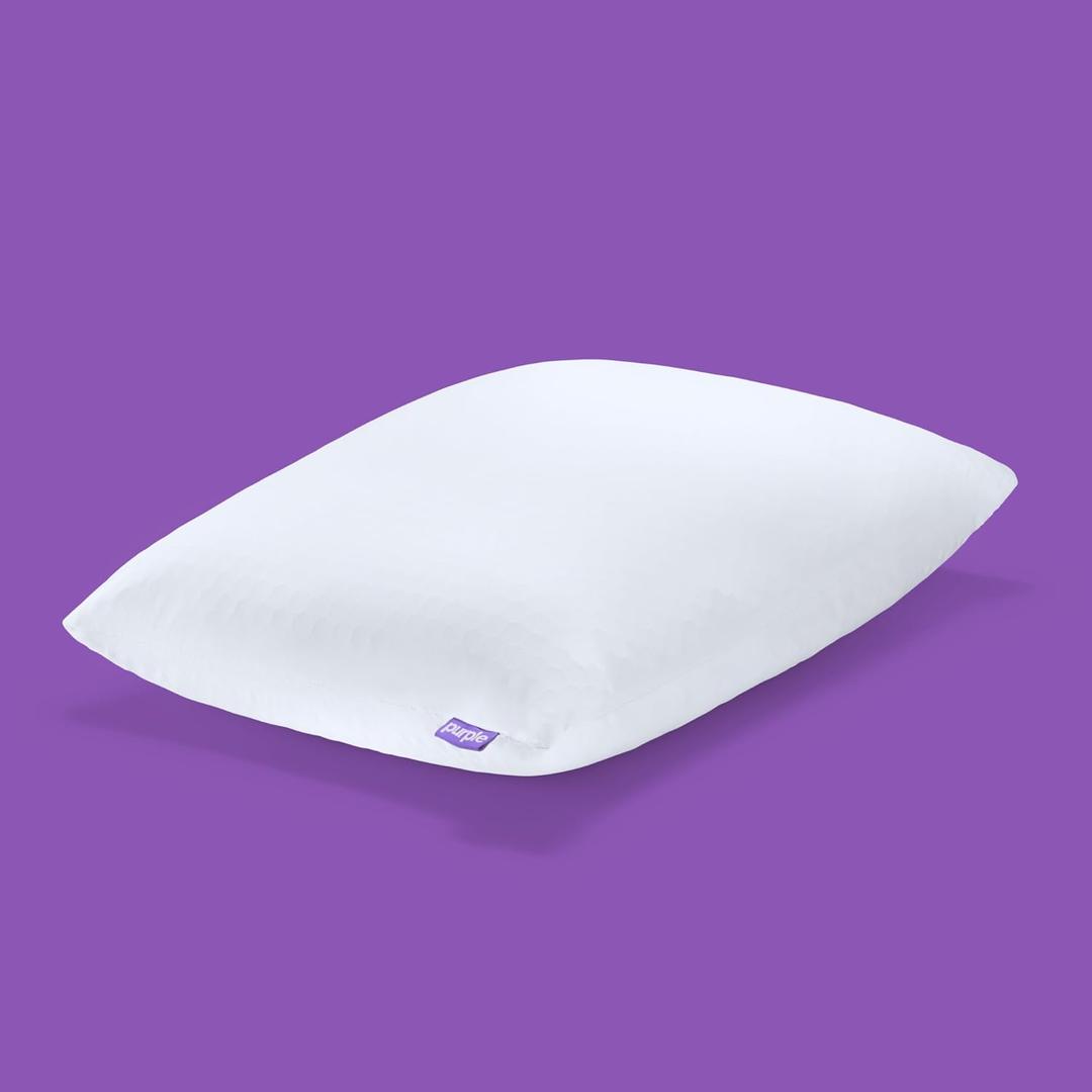 Purple Freeform Pillow - Standard Size, Customizable Support with GelFlex Grid & MicroFlex Moon Foam - Pressure Relief, Cooling, Extra Filling & Adjustable Height
