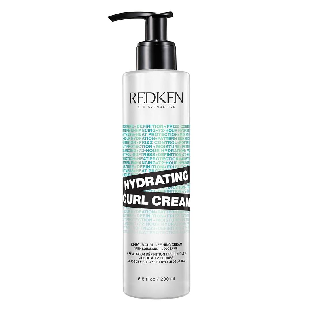 Redken Hydrating Curl Cream - 72 Hour Curl Definition, Heat Protection up to 450F, Hydrates & Reduces Frizz, With Squalane & Jojoba Oil