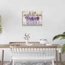 Farmhouse Lavender Bathroom Flower Decor Wall Art Be Still And Know That I Am God Rustic Floral Purple Pictures Wall Decor Christian Religion Canvas Painting Prints Artwork Framed for Bedroom 20"x16"