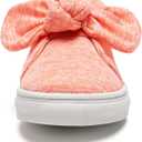 FUNKYMONKEY Girls Sneakers Lightweight Cute Bowknot Casual Walking Shoes for Toddler/Little Kids (Orange)