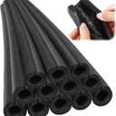 Amylove 12 Pcs 3.3 Feet Foam Pipe Insulation Foam Tube Insulating Water Pipe Pool Swim Noodles Pre Slit Heat Preservation Pipes Covers for Tubing Outdoor Winter Freeze Protection(Black,1.5 Inch)