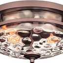 Edwarmlux Flush Mount Ceiling Lights, 2-Light Farmhouse Close to Ceiling Light, Industrial Ceiling Lighting Fixture for Kitchen Hallway Bedroom Living Room Stairways Porch (Oil Rubbed Bronze)