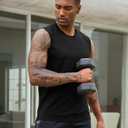 EKLENTSON Mens Sleeveless Shirts Lightweight Cotton Muscle Shirts Gym Training Active Tank Soft Summer Beach Casual Tank (Black, S)
