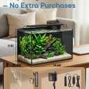 Glass Fish Tank Kit, 10 Gallon Betta Fish Tank Aquarium Starter Kit
CompleteAquarium Kit with Adjustable LED Light, Filter, Heater and Lid for Betta, Goldfish or Shrimp, Black