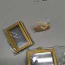 8 Pack Christmas Clear Hanging Photo Frame, 3x2 Inch Double-Sided Acrylic Small Photo Frame, Picture Frames Ornament for Family Photo, Christmas Tree, Xmas Party, Holiday Decoration(Gold)