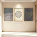 Anyzal Neutral Abstract Tree Ring Wall Art Black Beige Gray Wood Stump Wall Decor Modern Minimalist Tree Spiral Art Prints for Living Room Bedroom Dining Room 16x24 Inch 3 Pieces