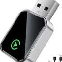 Wireless CarPlay Adapter for iPhone(2025 Upgraded),Mini Size & Plug - Play,Converts Wired to Wireless Apple CarPlay,No Delay Carplay Dongle for Apple iOS 10+/Android 11+ and Above