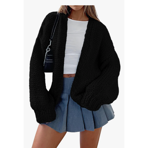 PRETTYGARDEN Cardigan Sweaters for Women Trendy Fall Fashion 2025 Long Sleeve Chunky Knit Cardigans Winter Clothing Outfits, Size XL