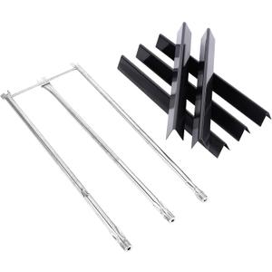 Uniflasy 67722 7540 Grill Parts for Weber Genesis 300 (2007-2010) Side Control Burner Tubes 24.5" Flavorizer Bars Fits E310 E320 E330 S310 S320 Side-Control Gas Grills, Replace 7539 67820
