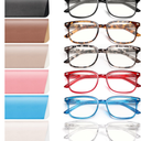 NOVIVON 6 Pack Reading Glasses for Women, Reading glasses men, Blue Light Blocking Readers, Computer eye glasses, Cheaters, 1.25