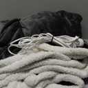 Electric Heated Blanket Twin Size 62"x84" - Flannel & Sherpa Fabric Dual-Sided, 6 Heat Settings & 10 Hours Auto Off, Soft & Cozy Warming Throw for Home, Office, or Bed, Machine Washable, Iron Gray