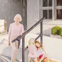 Metty Metal Handrails for Outdoor Steps,1-4 Step Stair Handrail & Indoor Stair Railing Kit Black Railings for Outdoor Steps and Hand Rails for Seniors for Porch
