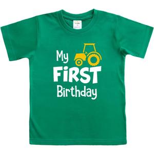 First Birthday Outfit boy 1st Birthday boy Gifts one Year Old Shirt Baby Boys (Green)