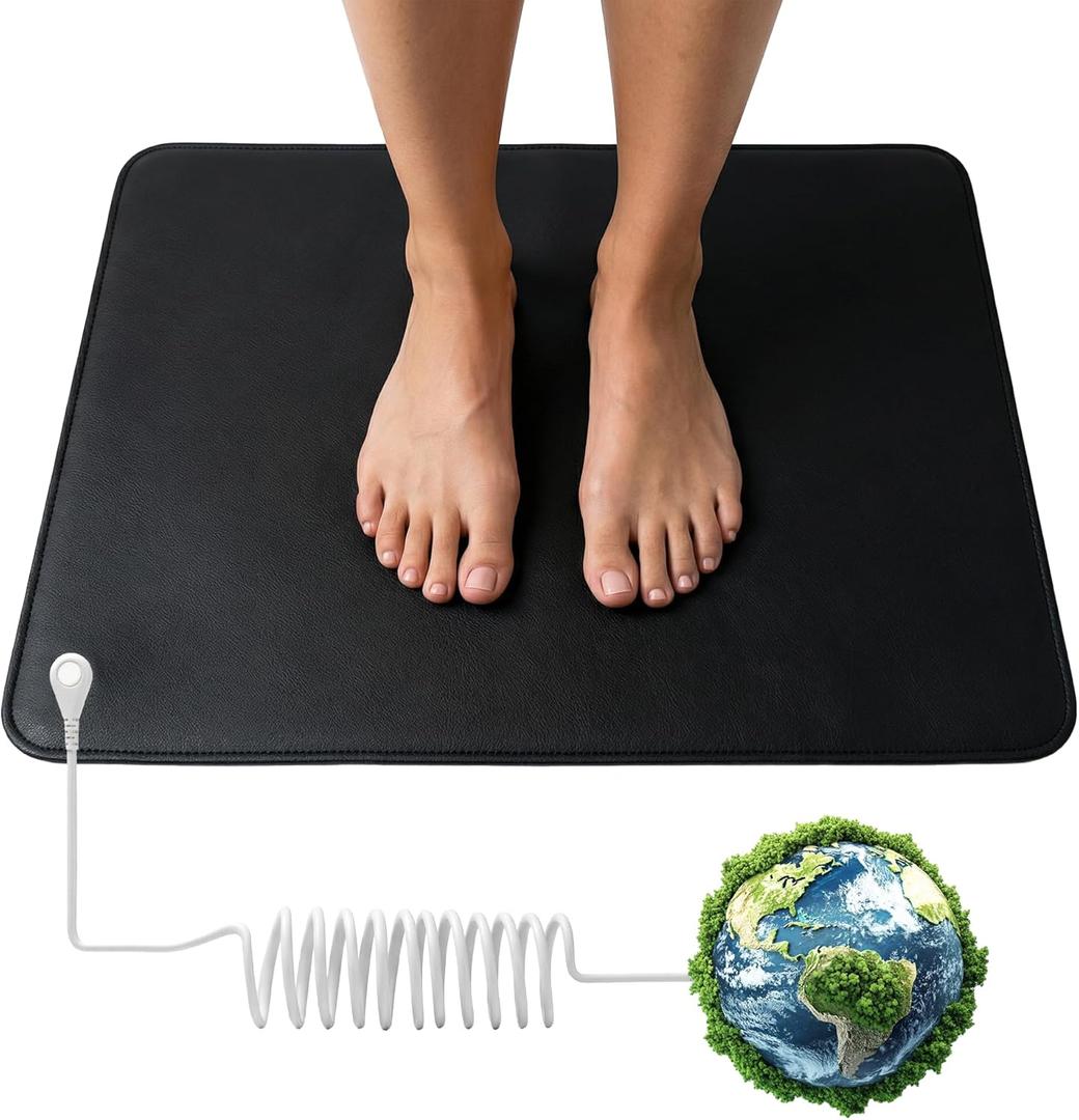 Grounding Mat Earthing Mat for Desk, Bed & Floor | Conductive Wellness Mat for Relaxation, Recovery & Restful Sleep | Anti-Slip, Durable, Easy Setup