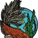 4 x ZEGINs The Goldfish in The Water Patch Embroidered Applique Badge Iron On Sew On Emblem