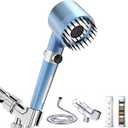 Shower Head with Handheld, Filtered Shower Heads High Pressure, High Flow Even with Low Water Pressure-Hand Held Showerhead Set, Filtered Showerhead with 59″Replacement Hose/ Bracket/ Cotton Filters
