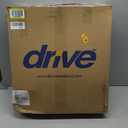 Drive Medical 11148-1 Folding Steel Bedside Commode Chair, Portable Toilet, Supports Individuals Weighing Up To 350 Lbs, with 7.5 Qt. Bucket and 13.5 Inch Seat, Grey