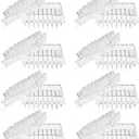 16 Pieces Carpet Protectors Spiked Caster Cups Clear Transparent Plastic Caster Cups Comfortable Touch Spiked Furniture Cup for Sofas, Tables, Chairs Other Furniture