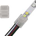 6 Pin 12mm LED Strip to Wire Connector RGB CCT Unwired Clips Solderless Adapter Terminal Extension Connection for Multicolor Light Strips 12V 24V (Pack of 10)