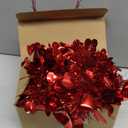 Succwoah 1 LB Valentine's Day Crinkle Cut Paper Shred with Red Heart Confetti, Metallic Red Raffia Grass Shredded Filler for Gift Wrapping, Valentines Day, Basket Filling, Wedding & Party Decor