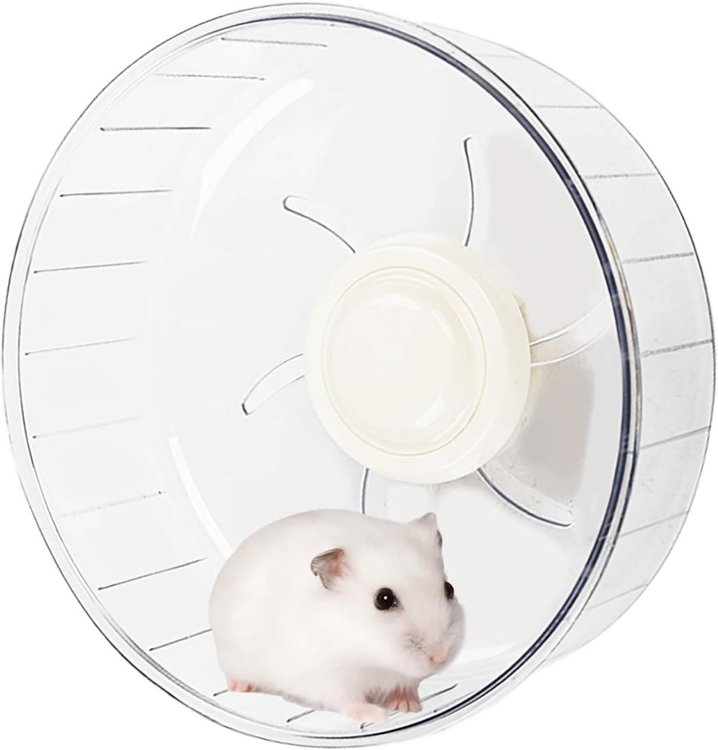 Super-Silent Hamster Exercise Wheel - Hamster Toys Cages Accessories 6.3 Inch Running Spinner Quite Runner for Small Animal Pet Gerbil Dwarf Hedgehog Rat Mouse Mice (6.3 inch)