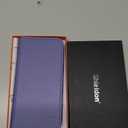 SHIELDON Genuine Leather Case Wallet for iPhone 17 Pro Max 6.9-inch | Folio Magnetic | RFID Blocking Credit Card Holder | Kickstand | Shockproof Phone Cover 2025 | Wisteria Purple