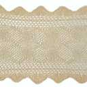 Handmade Crochet Flowers Cotton Wire Table Runners Tablecloth Sofa Towel Decorative Towel Beige (15.5*27.5inch)