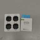 Smart Tracker Tag Item Finder 4Pack, Compatible with Apple Find My APP (iOS Only), IP67 Waterproof, Replaceable Battery, Suitable for Luggage, Bags, Wallets, Backpacks, Keys (weTag mini) (Black-4PCS)