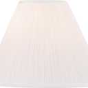Aspen Creative 33137, Mushroom Pleated Traditional Spider Lamp Shade, Pleated White, 9" Top x 18" Bottom x 13" Slant, 9x18x13"
