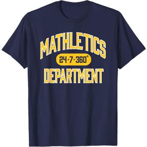 Funny Mathlete Tshirt 24/7/360 degrees Shirt for Students T-Shirt, S