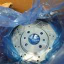 A-Premium Front and Rear Drilled and Slotted Disc Brake Rotors + Ceramic Pads Kit Compatible with Select Fiat Models - 500 2012-2017, 12-PC Set