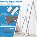 Masthome Clamp Mop Compatible with Swiffer Wet Jet Mops, 50" Stainless Steel Handle Mini Mop for Hardwood, Tile, Laminate, Marble, Wall, Window, Multi-Surface Floor Cleaning