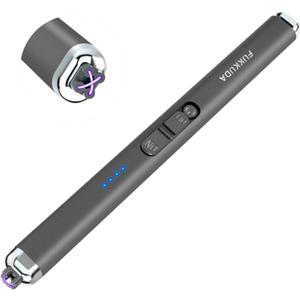 Upgraded Dual Arc Electric Candle Lighter Rechargeable USB Lighter Plasma Arc Lighters for Candle (Space Gray) (General Packaging)