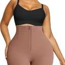 SHAPELLX Shapewear Tummy Control Fajas Colombianas Moldeadoras Butt Lifting Shapewear Shorts For Women With Zip Closure, Large