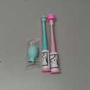 E.M&S.T by Emmeliestella Small Dog & Cat Toothbrush 360 Degree Soft Silicone, Cat Dental Care, Toothbrush Holder, Easy to Handle, Independent Packaging, Extra Suction Cup, Light Blue&Light Pink 3PCS