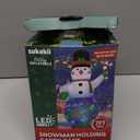 7Ft Christmas Inflatables Snowman Built-in Music Box & Rotating Colorful LED Lights, Christmas Inflatable Decoration Outdoor Blow Up Yard Decoration Snow Man for Holiday Party Xmas New Year