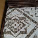 RUGSURE Washable Area Rugs 9' x 12' - 1/6 Thick - Moroccan-Inspired -Stain & Water Resistant Non-Slip - Resistant Rug for Living Room, Bedroom, Nursery, Pet & Child Friendly (Brown)