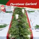 Giauma 6ft Double Fullness Christmas Cedar Garland Artificial Realistic Thick Soft Green Faux Winter Greenery Pine Garlands for Fireplace Mantel Table Doorframe Indoor Outdoor Xmas Holiday Decoration