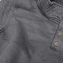 Quilted Sweatshirts for Men Quarter Button Pullover Sweater Casual Mock Neck Thermal Fleece Pullover Sweatshirt (Medium, Navy Blue)