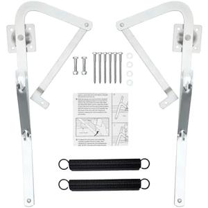 55-2 Attic Ladder Hinge Arms with Springs,Compatible with Werner Mk5, WU2210, W2208, W2210, Suitable for Werner Attic Ladders Manufactured After 2010, Heavy Duty Thick Galvanized Material