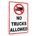 No Trucks Sign, 8x12 Reflective Aluminum No Trucks Allowed Sign, UV Protected, Weatherproof