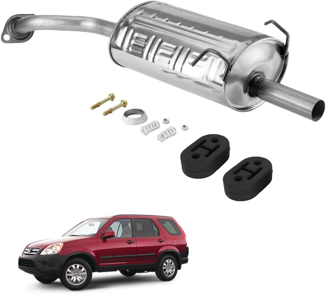 Rear Exhaust Muffler Compatible with 2002-2006 Honda CR-V 2.4L CRV2