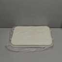 JEESA 3-Pack Serving Tray with Handles, Platters for Serving Food Turkey Cookie Appetizer Snack, Reusable Plastic, Stackable, for Holiday, Party, White